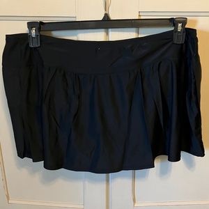 Black swim skirt with attached swim panty NWOT